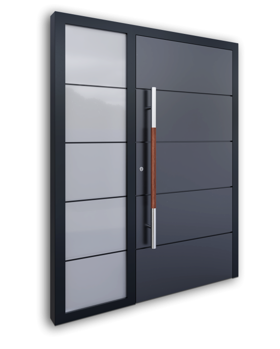 Naturholzgriff montiert auf Tür 02 - Naturholz Türgriffe von Werding GriffDesign